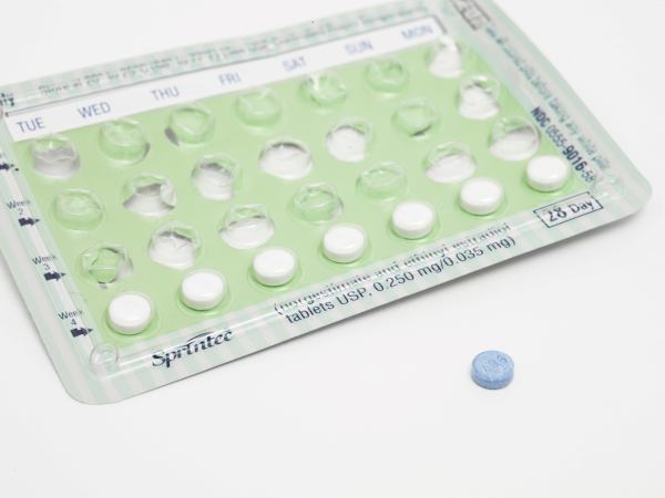 A pill board of combined contraceptive pills