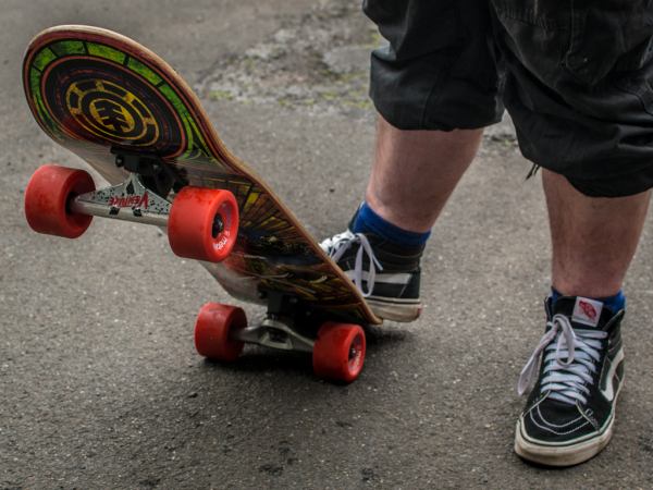 A person using a skateboard