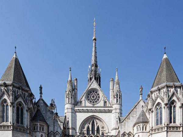 A photo of the Royal Courts of Justice